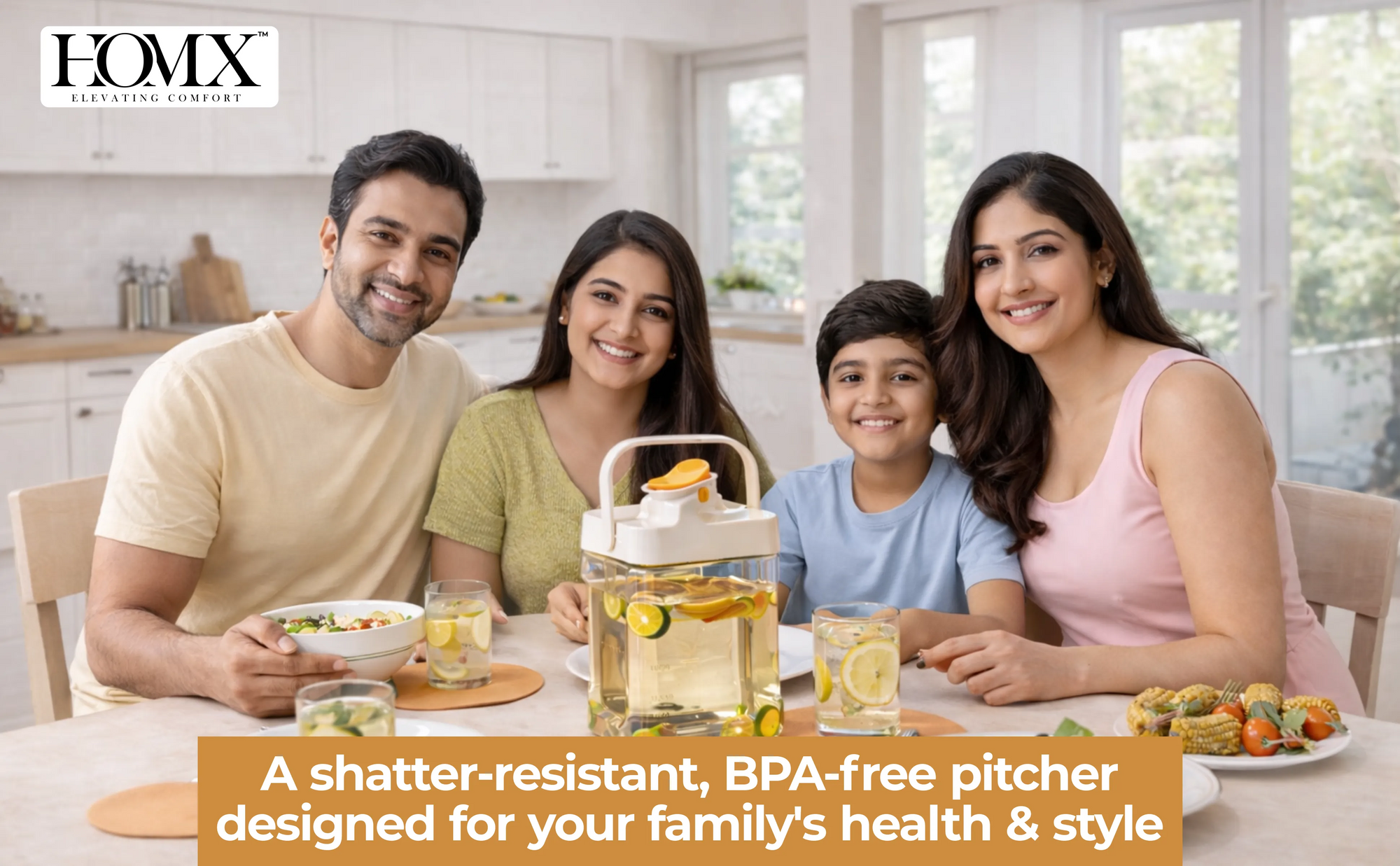 Premium 3.5L Family-Sized Water Pitcher Jug with Airtight Lid Banner 3