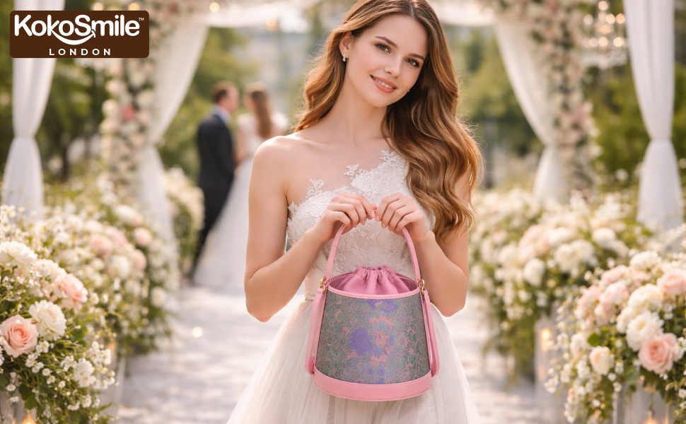 Trendy Premium Leather Bucket Bag with Hangzhou Silk Banner 3