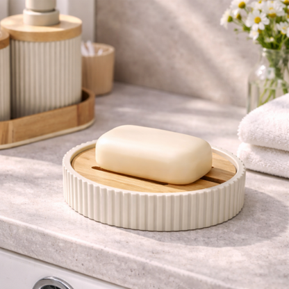 5-Piece Modern Bathroom Accessories Set with Dustbin & Soap Dispenser