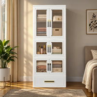 HOMX Foldable Wardrobe Closet – Storage Armoire with Wheels & Drawer