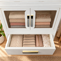 HOMX Foldable Wardrobe Closet – Storage Armoire with Wheels & Drawer