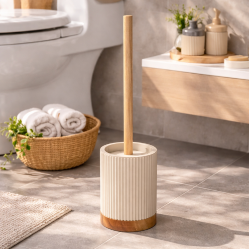 5-Piece Modern Bathroom Accessories Set with Dustbin & Soap Dispenser