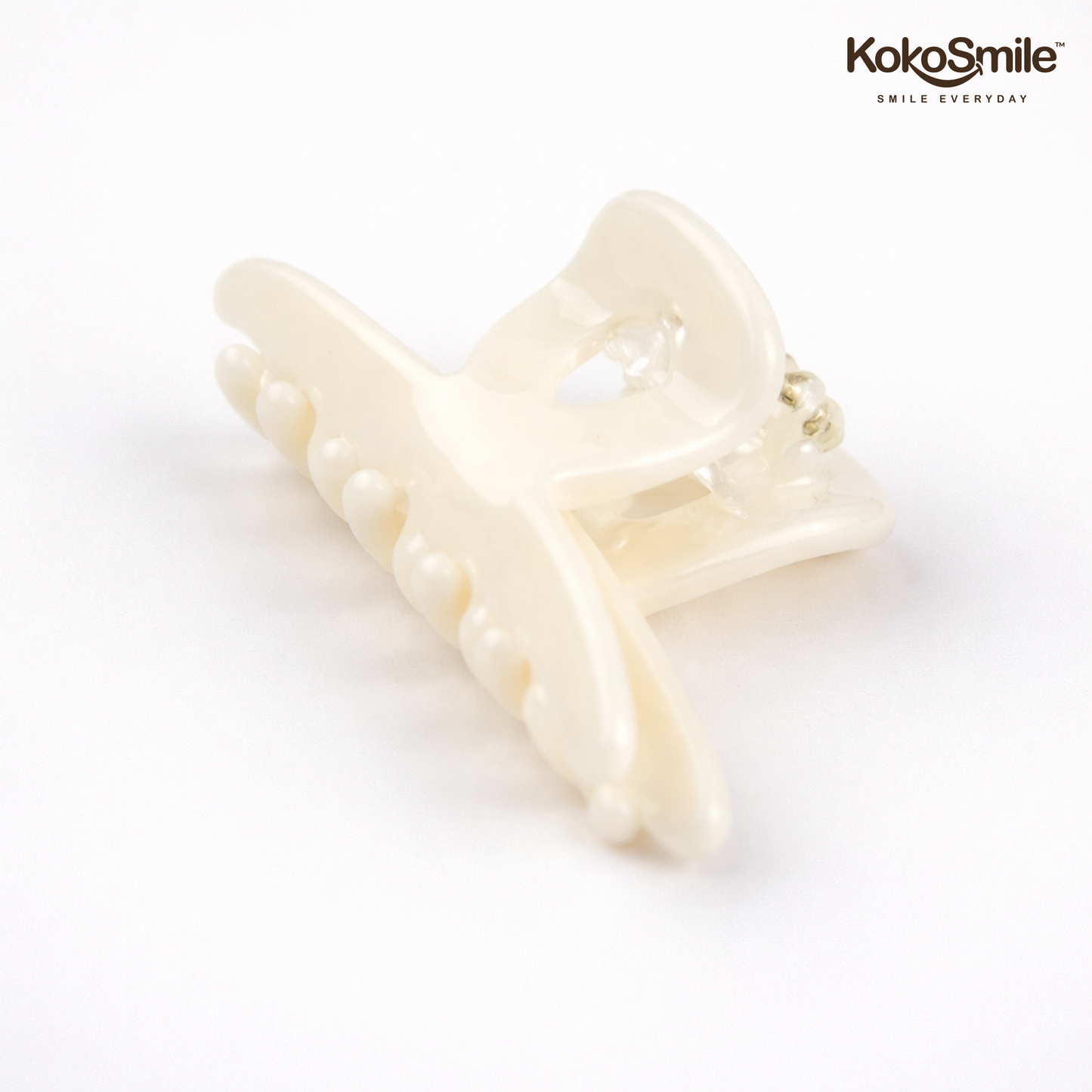 Pearl Embellished Jelly Hair Claw Clip – Translucent Anti-Slip Hair Accessory for Women