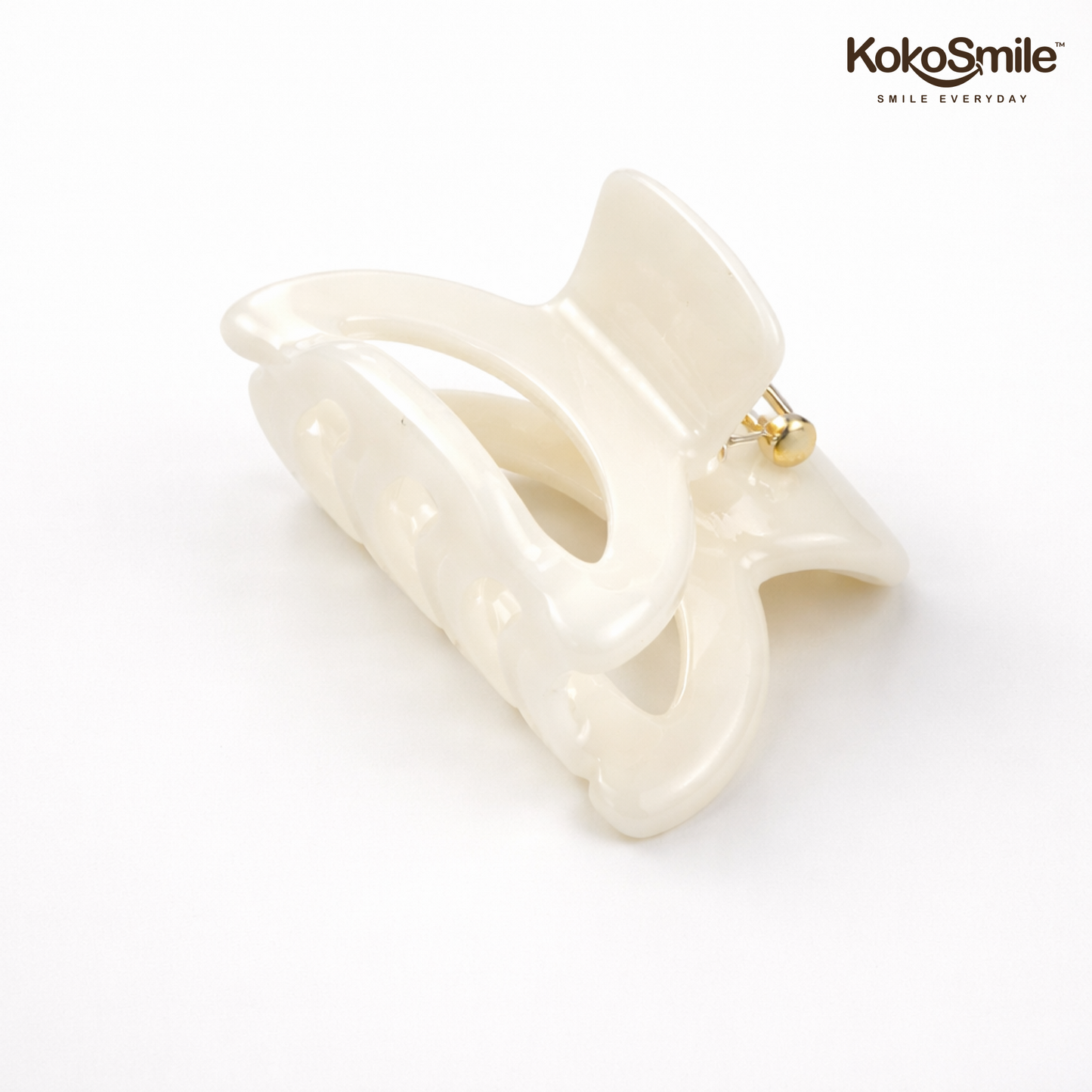 Geometric Hair Claw Clip – Glossy Anti-Slip Hair Accessory for Women