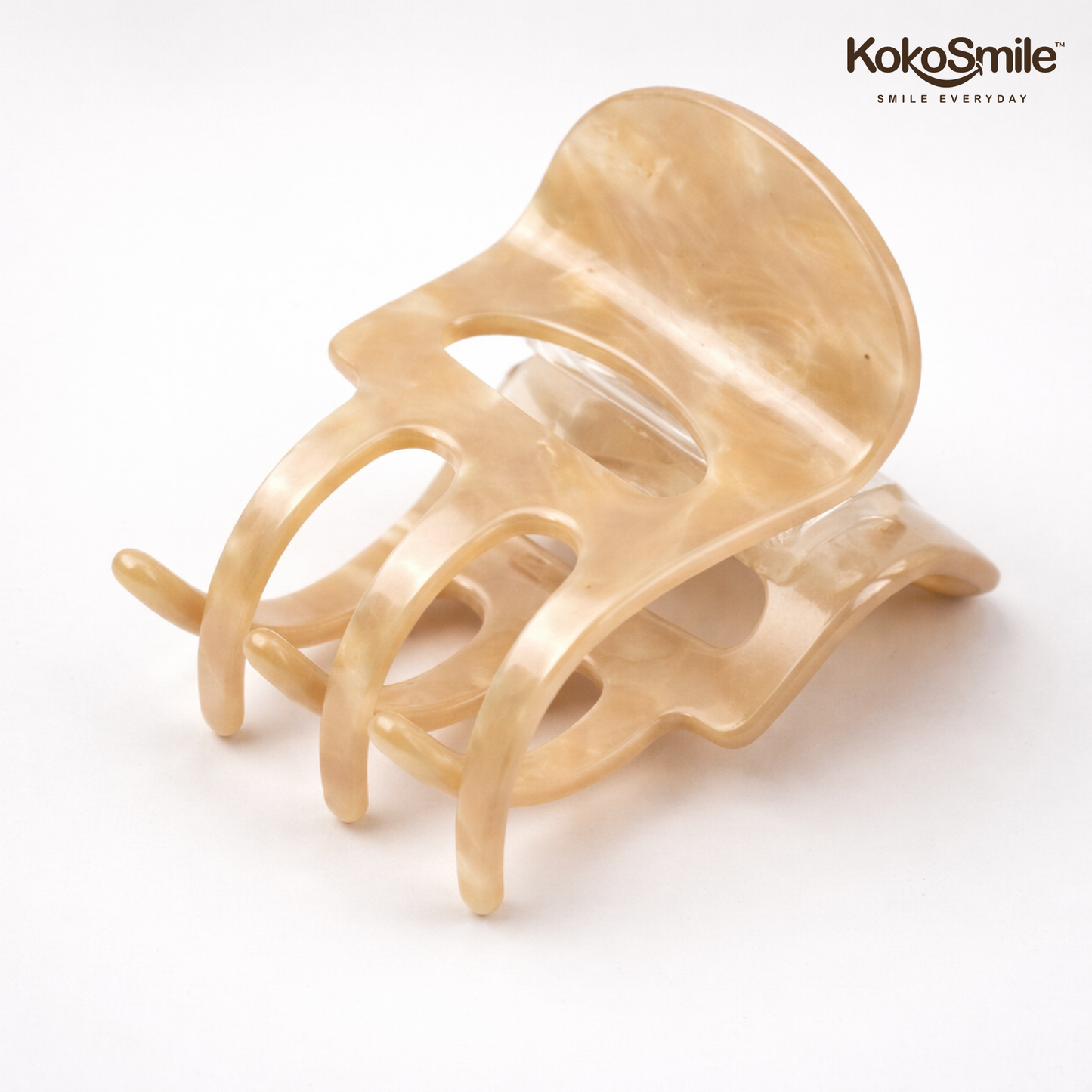 Minimalist Glossy Hair Claw Clip – Large Anti-Slip Hair Accessory for Women