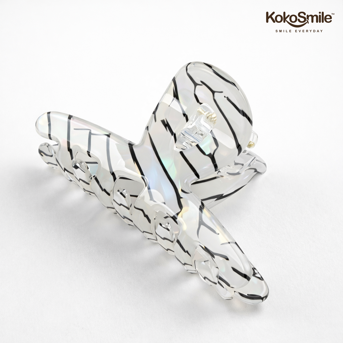 Pearl Embellished Jelly Hair Claw Clip – Translucent Anti-Slip Hair Accessory for Women