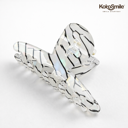 Pearl Embellished Jelly Hair Claw Clip – Translucent Anti-Slip Hair Accessory for Women