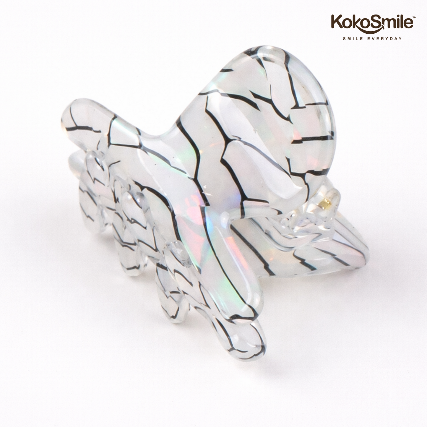 Pearlescent Acrylic Hair Claw Clip – Luxury Marble Finish Non-Slip Hair Clamp