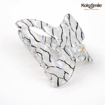 Geometric Hair Claw Clip – Glossy Anti-Slip Hair Accessory for Women