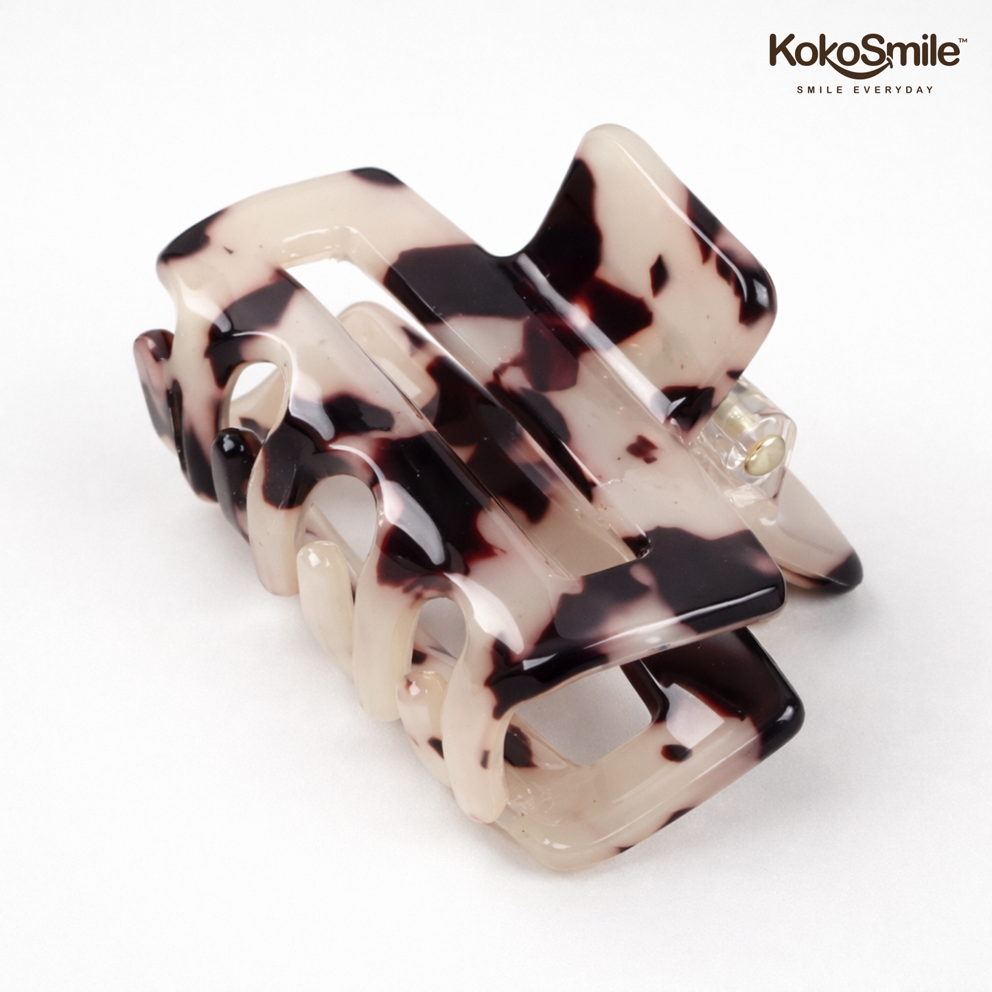 Premium Glossy Acrylic Rectangle Hair Claw Clip – Anti-Slip Lightweight Hair Accessory for Women