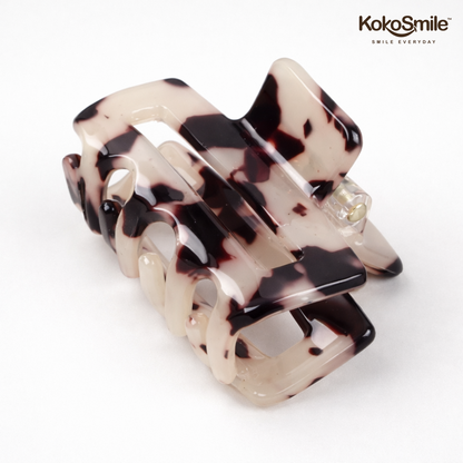 Premium Glossy Acrylic Rectangle Hair Claw Clip – Anti-Slip Lightweight Hair Accessory for Women