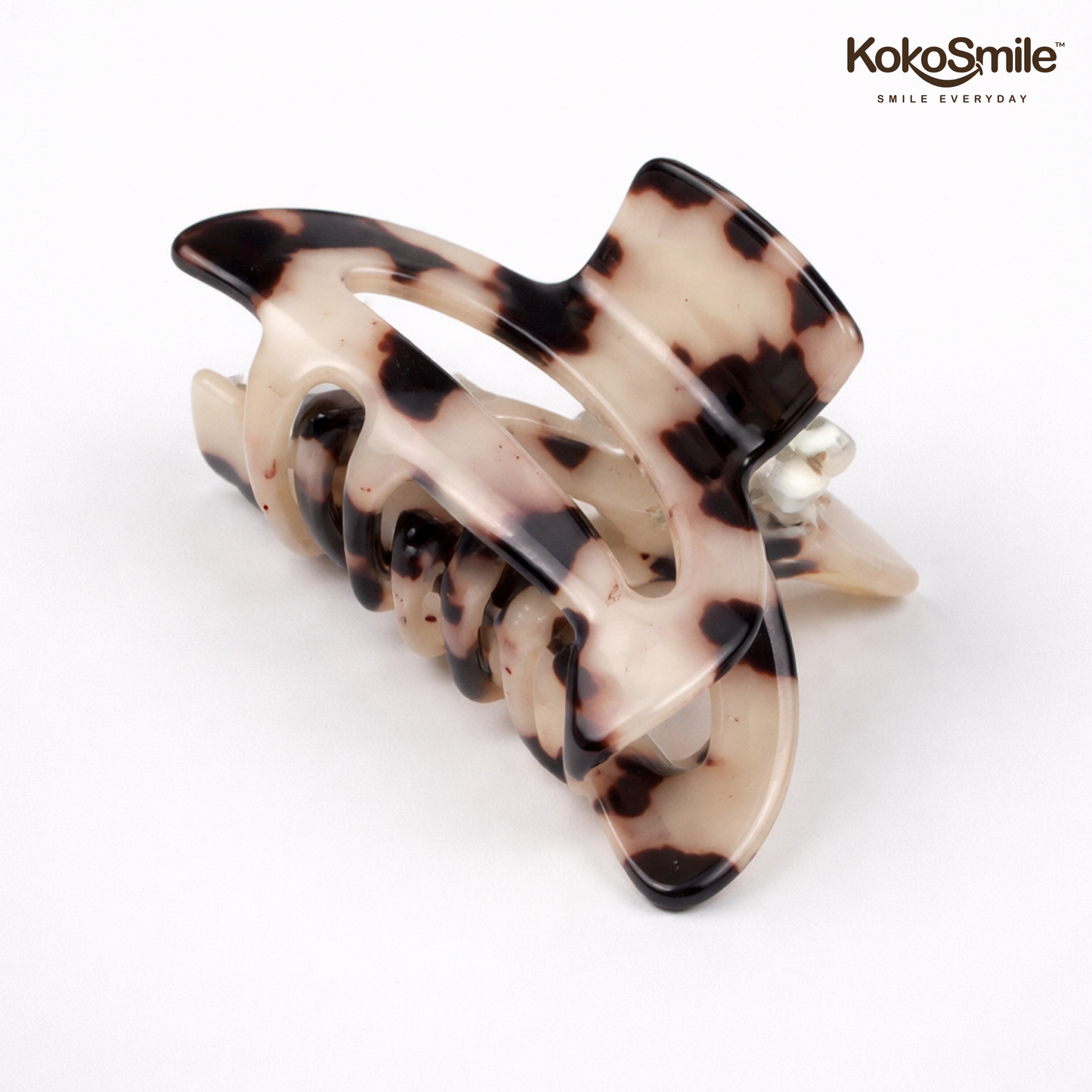 Geometric Hair Claw Clip – Glossy Anti-Slip Hair Accessory for Women