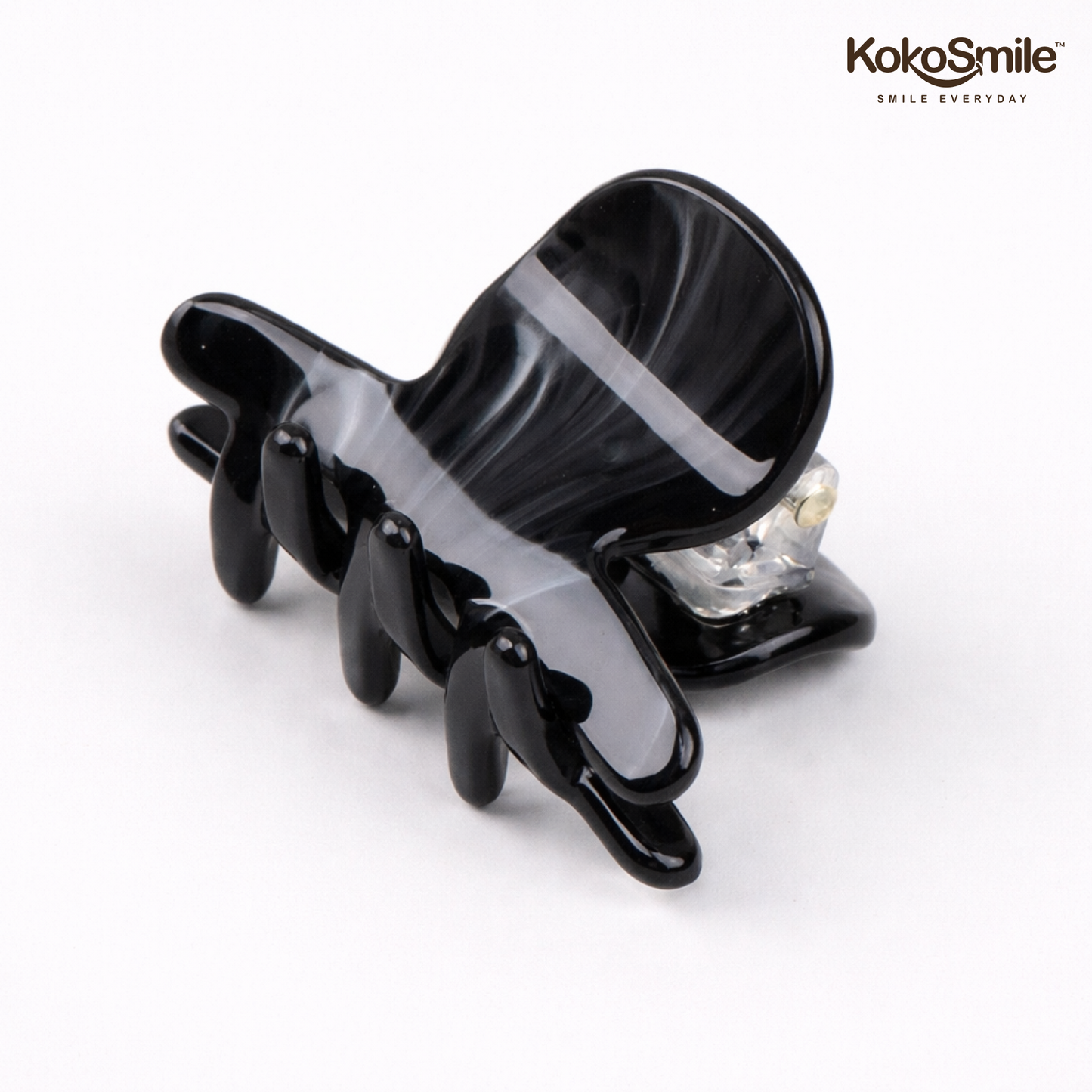 Pearlescent Acrylic Hair Claw Clip – Luxury Marble Finish Non-Slip Hair Clamp