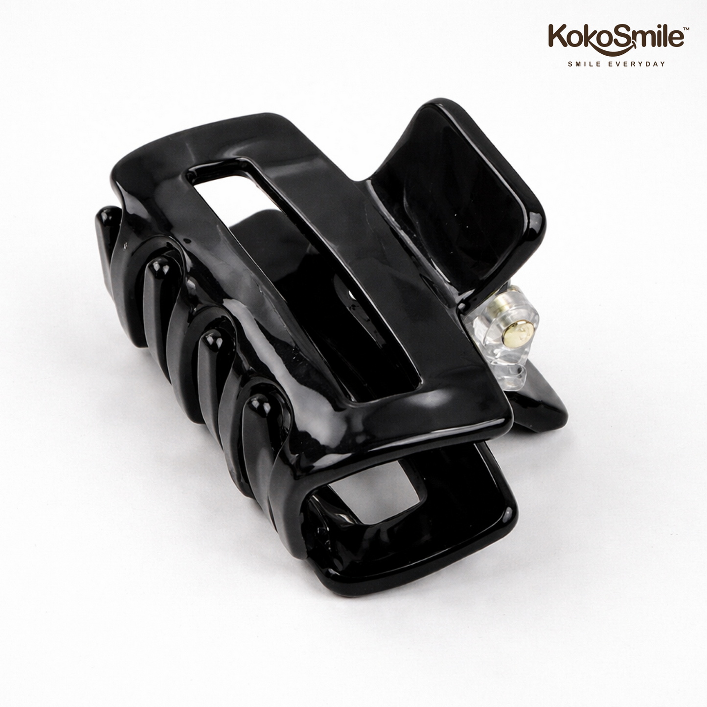 Premium Glossy Acrylic Rectangle Hair Claw Clip – Anti-Slip Lightweight Hair Accessory for Women
