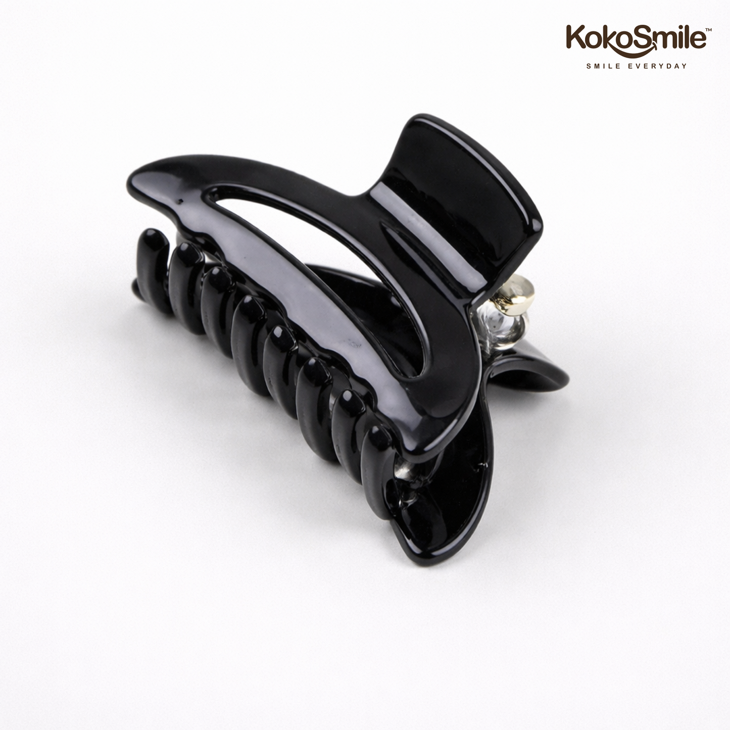 Geometric Hair Claw Clip – Glossy Anti-Slip Hair Accessory for Women