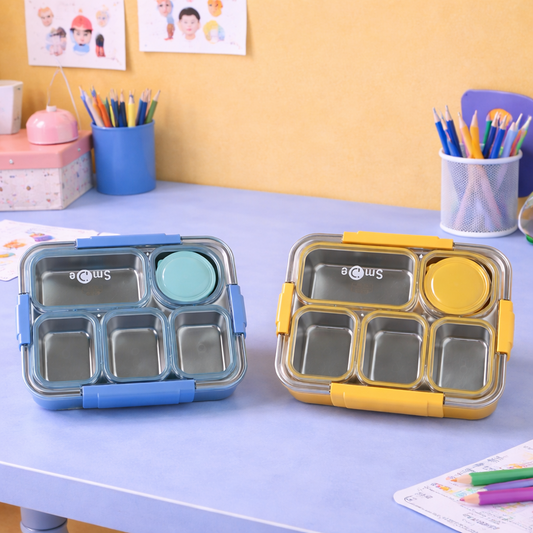 Bento Stainless Steel Lunch Box – 5 Compartment – 1400ml