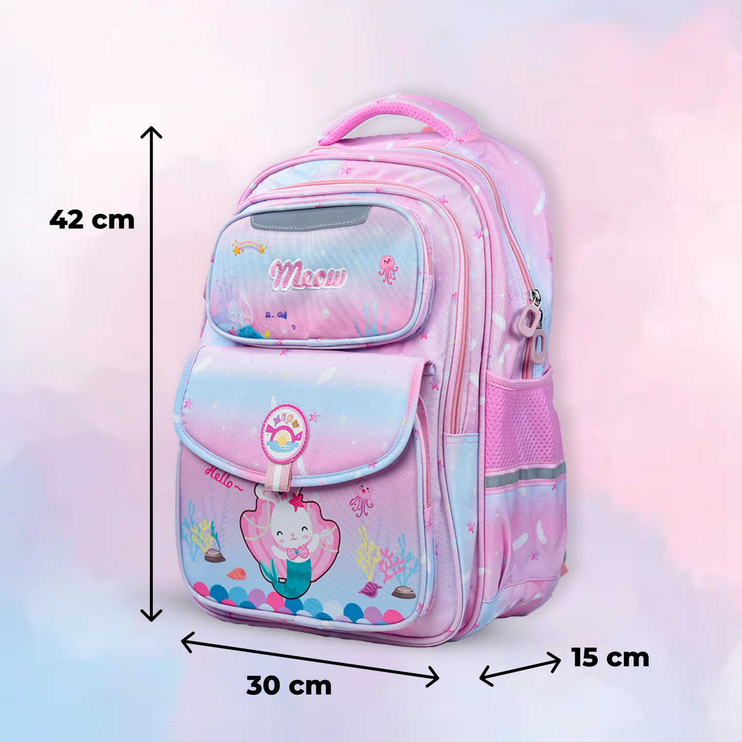 Premium Cat Theme School Backpack for Kids