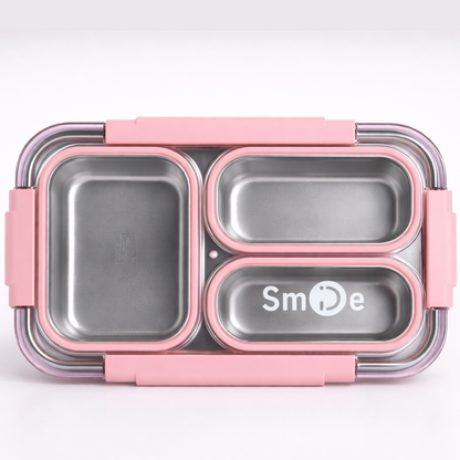 Stainless Steel Bento Lunch Box – 3 Compartment Meal Box – 710ml