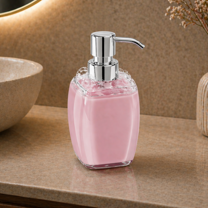 Large Acrylic Grey Liquid Soap Dispenser Bottle 380ml
