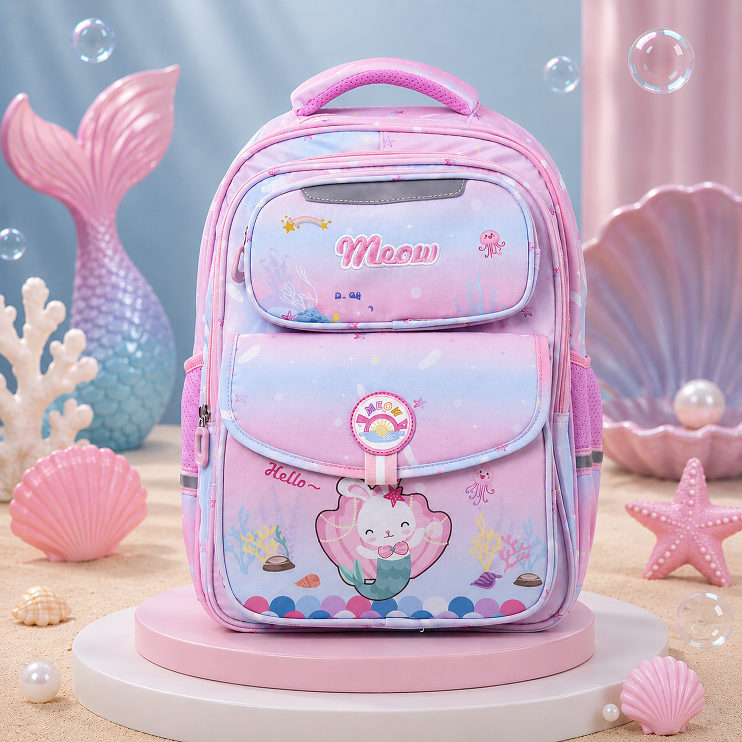 Premium Cat Theme School Backpack for Kids