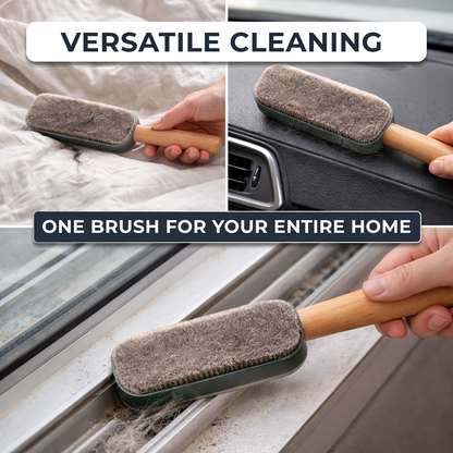 HOMX Beechwood Soft Bristle Dusting/Lint Brush | Premium Furniture Cleaner
