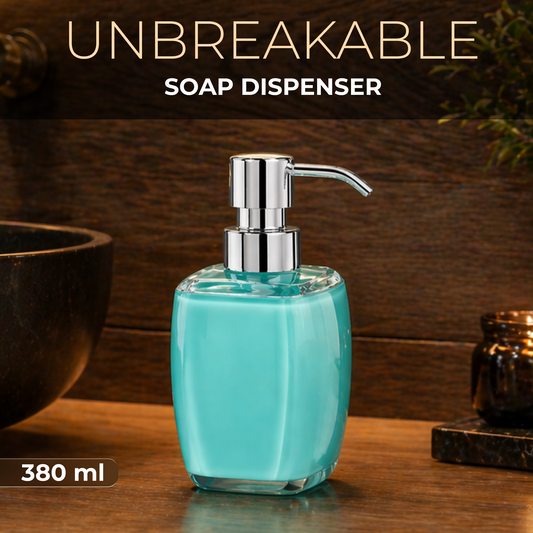 Large Acrylic Grey Liquid Soap Dispenser Bottle 380ml