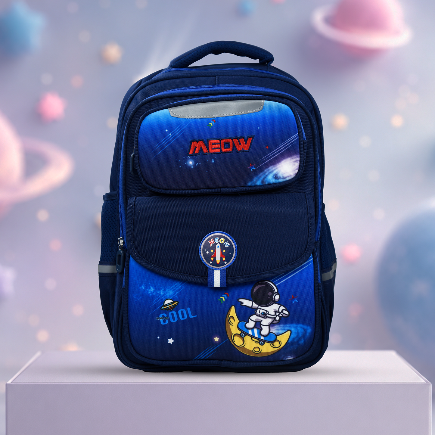Dreamy Space Theme Kids School Backpack with Smart Storage