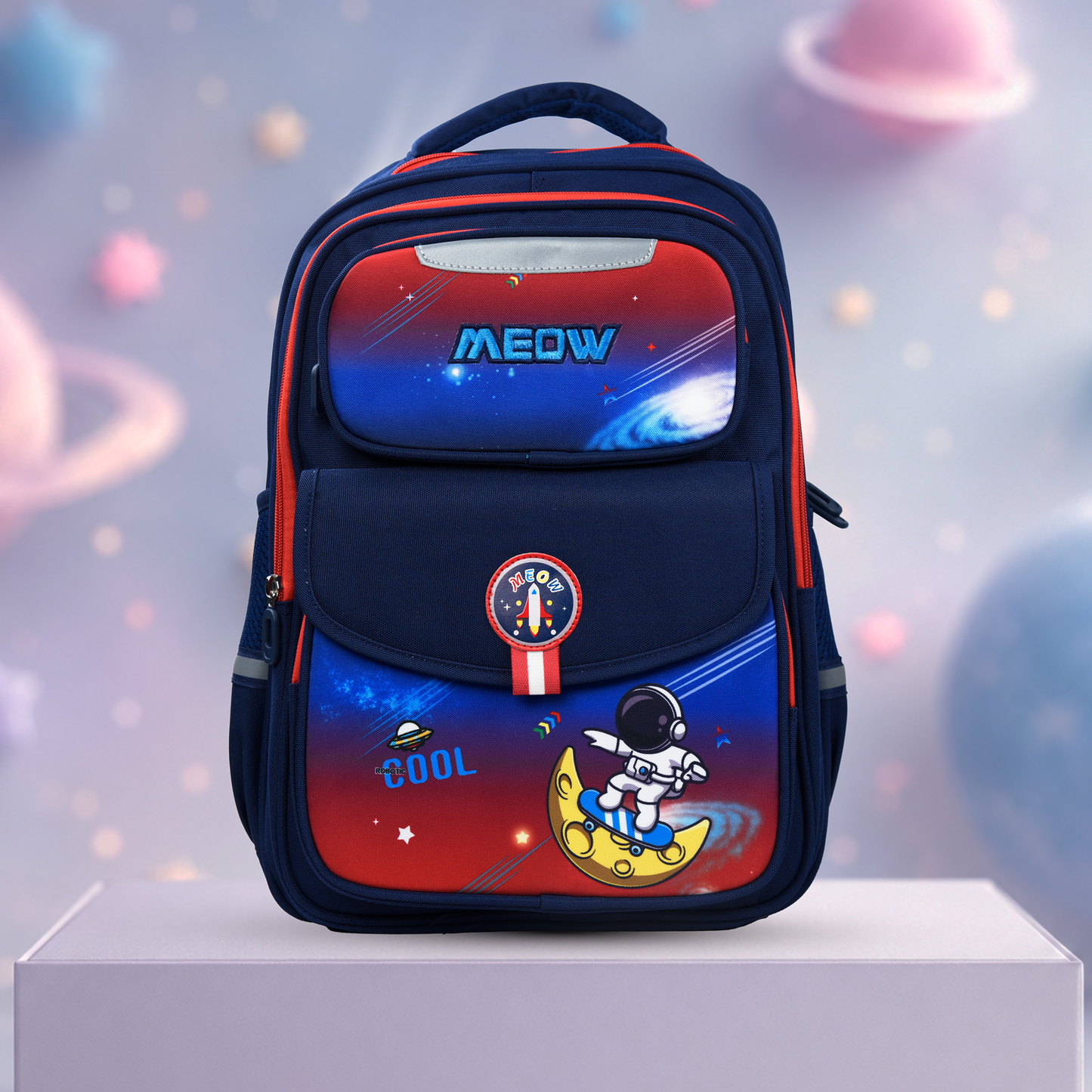 Dreamy Space Theme Kids School Backpack with Smart Storage