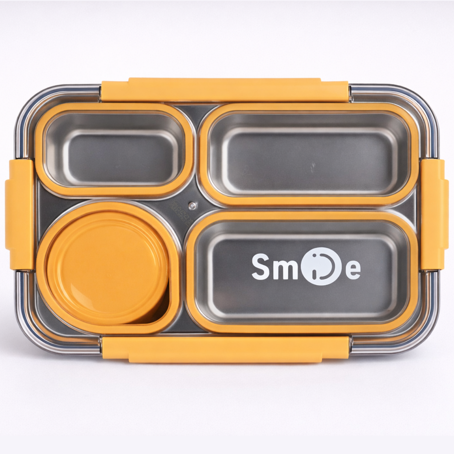 Stainless Steel Bento Lunch Box – 4 Compartment Meal Box – 900ml+bowl 150ml