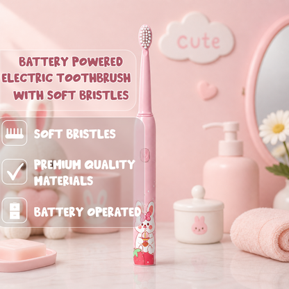 Rechargeable Kids Toothbrush with Sonic Cleaning & 4 Heads