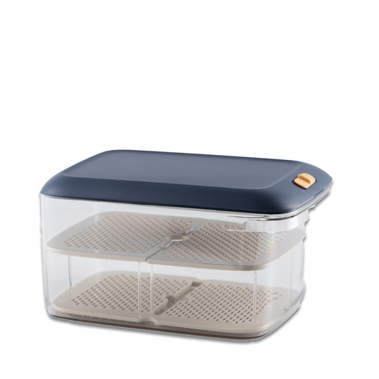 HOMX 7.5L Heritage Fridge Organizer Bin with Removable Drain Tray
