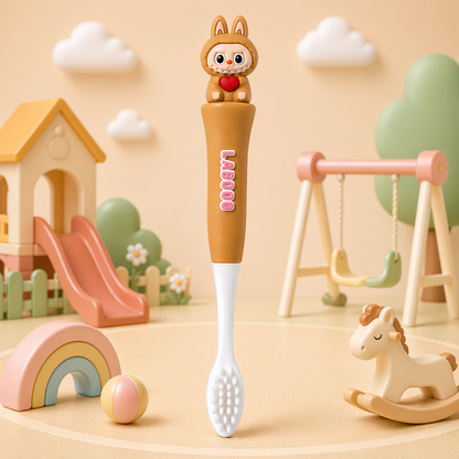 Labubu Toothbrush for Kids with Soft Microfiber Bristles (3-6Y)