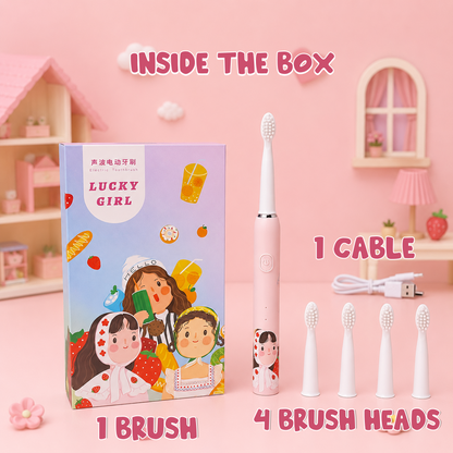 Cartoon Kids Electric Toothbrush with USB Charging & 3 Modes