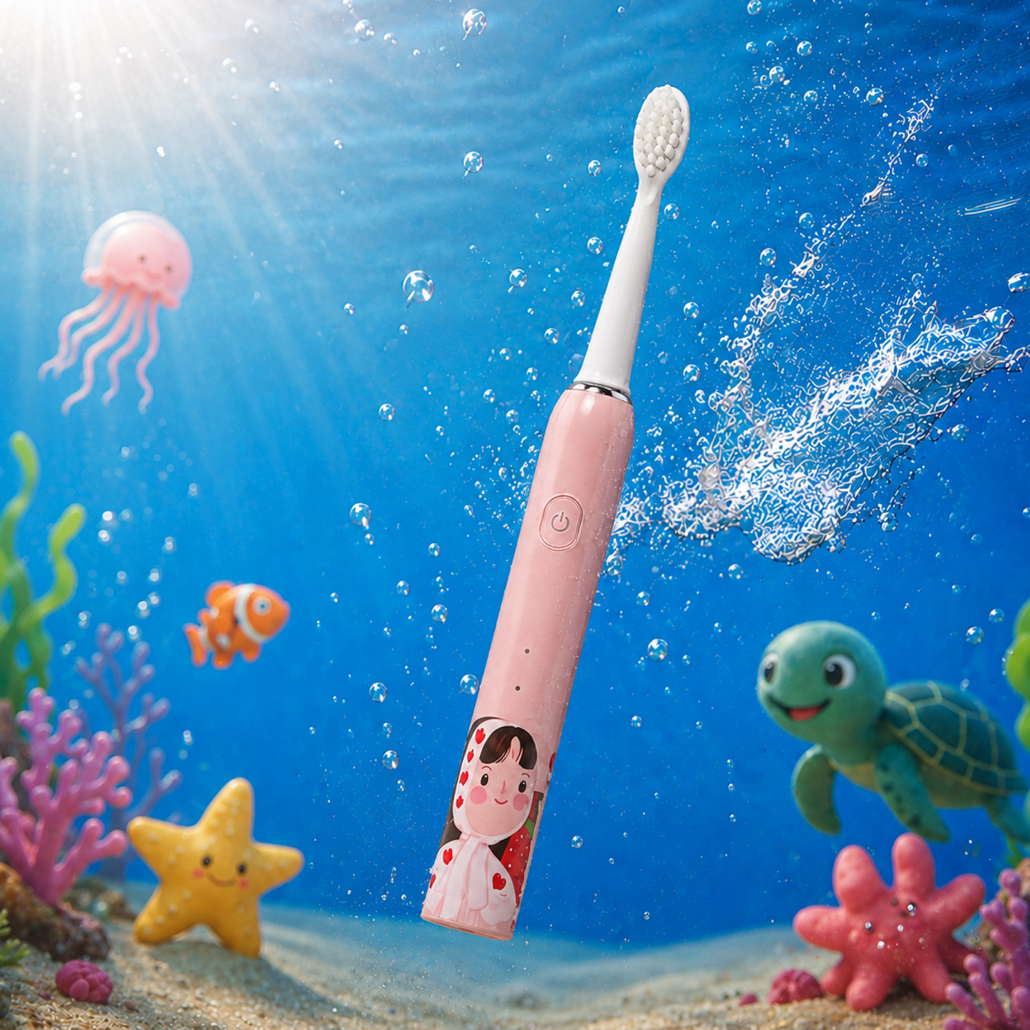 Cartoon Kids Electric Toothbrush with USB Charging & 3 Modes