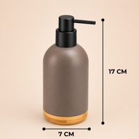 Unbreakable ABS Soap Dispenser with Wooden Base 480ml