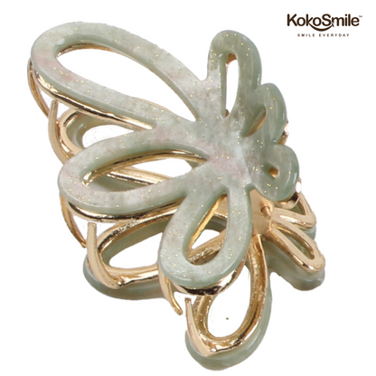 Luxury Strong Hold Hair Clip – Anti-Slip Brass & ABS Claw Clip