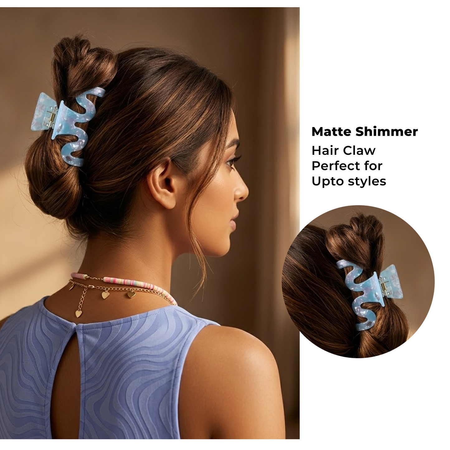 Pastel ABS Cloud Hair Claw Clip – Anti-Slip Wave Hair Clip for Women