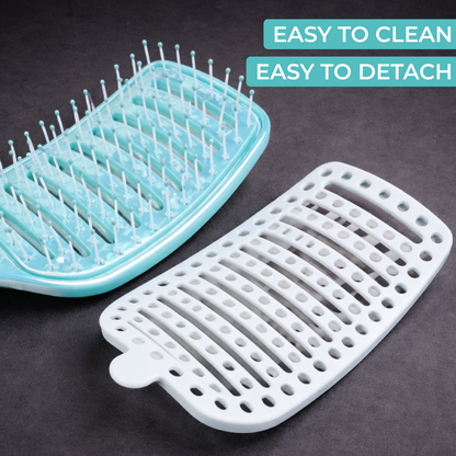 Detachable Hair Brush with PP Body | Easy Clean Paddle Comb