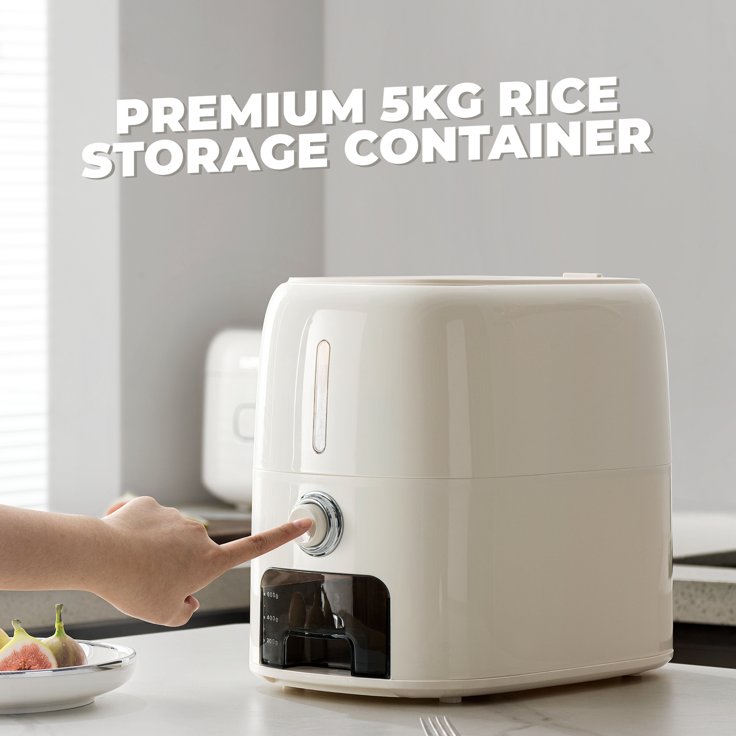 Rice Storage Container Cum Dispenser Tray | 5kg/10kg | BPA-Free & Odorless
