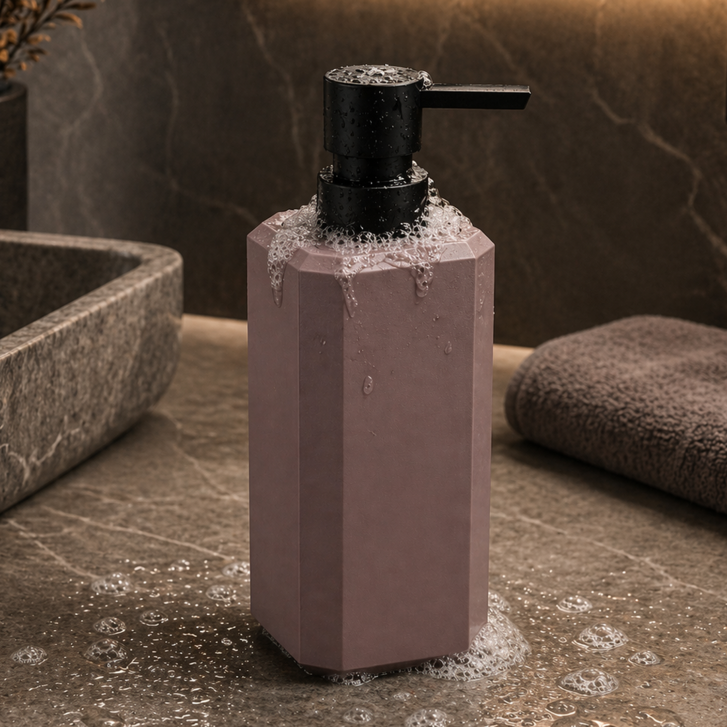Unbreakable Grey Liquid Soap Dispenser Bottle 250ml