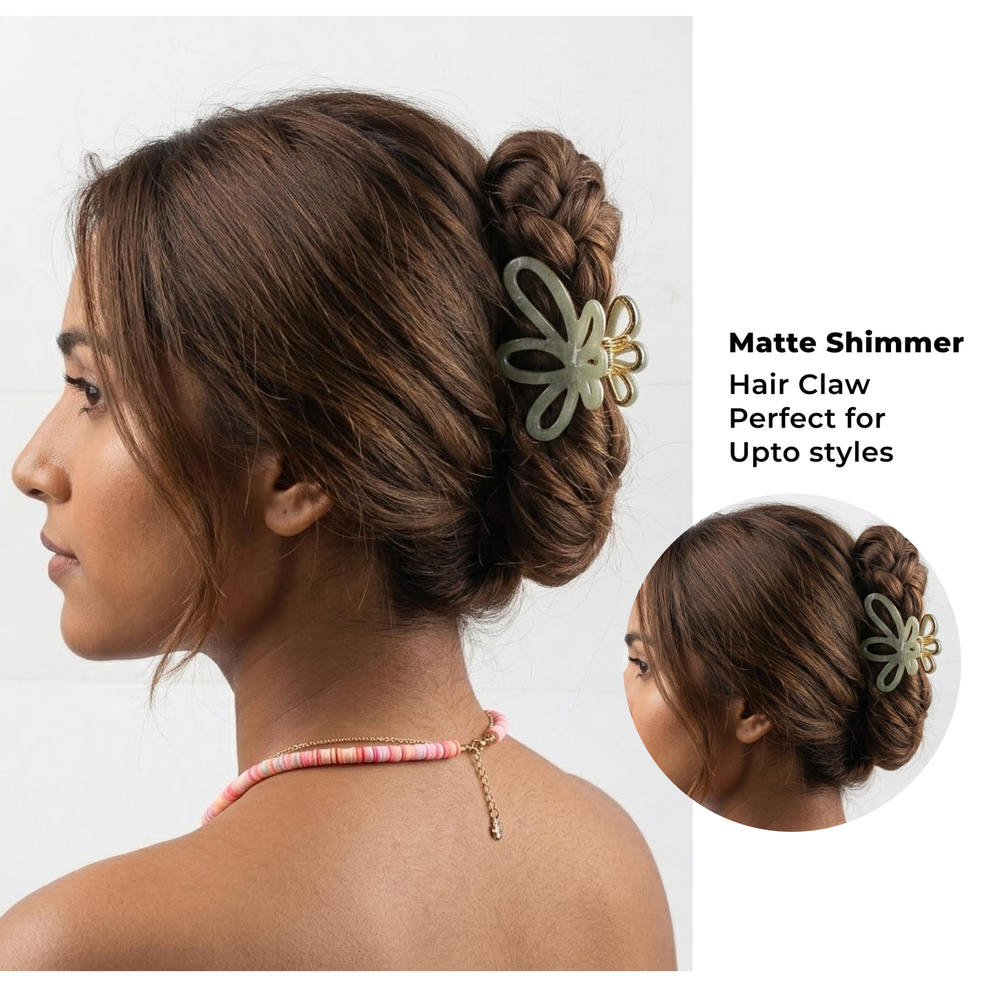 Luxury Strong Hold Hair Clip – Anti-Slip Brass & ABS Claw Clip