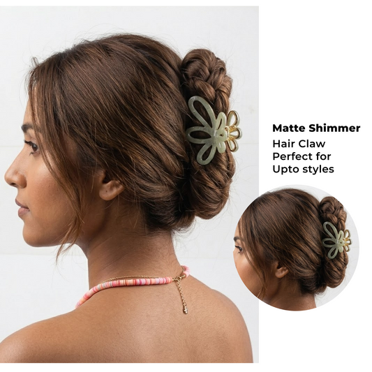 Luxury Strong Hold Hair Clip – Anti-Slip Brass & ABS Claw Clip