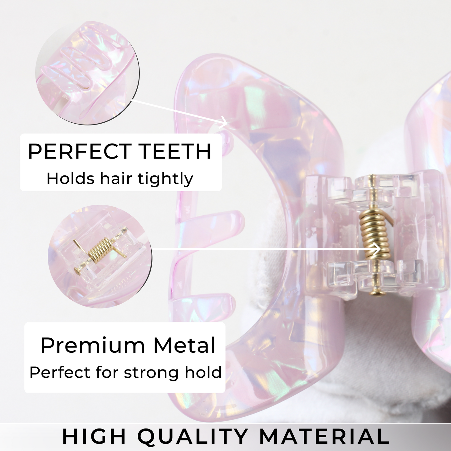 Opalescent Cloud Hair Claw Clip – Pearlescent ABS Hair Accessory for Women
