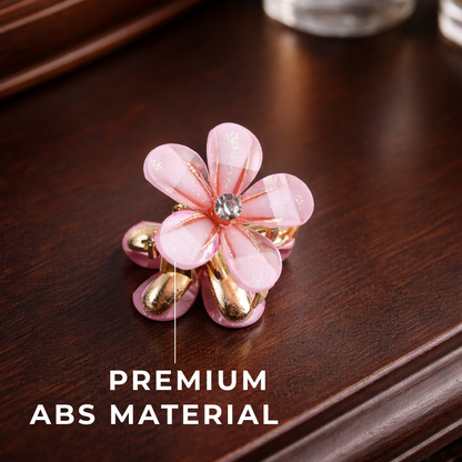 Elegant Floral Mini Hair Claw Clips Set for Girls and Women - 6 Pcs