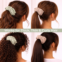 Premium Velvet Hair Scrunchies Set – Ultra Soft Elastic Hair Bands for Everyday Styling