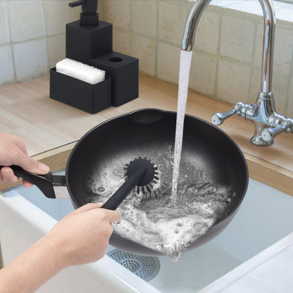 Premium PP 3-in-1 Kitchen Soap Dispenser with Brush Holder
