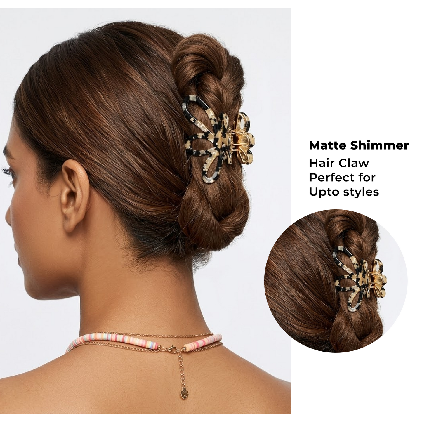 Luxury Strong Hold Hair Clip – Anti-Slip Brass & ABS Claw Clip