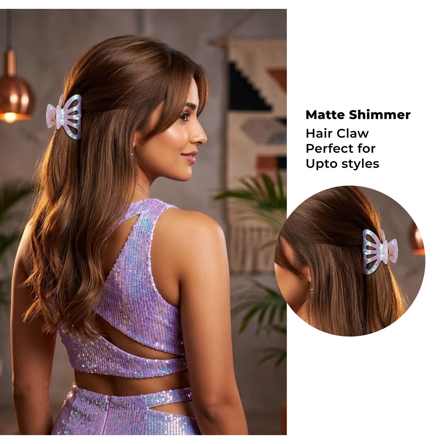 Pearly ABS Hair Claw Clip – Large Non-Slip Cage Jaw Clip for Women