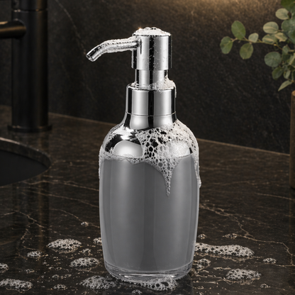 Premium Acrylic Grey Liquid Soap Dispenser Bottle 280ml
