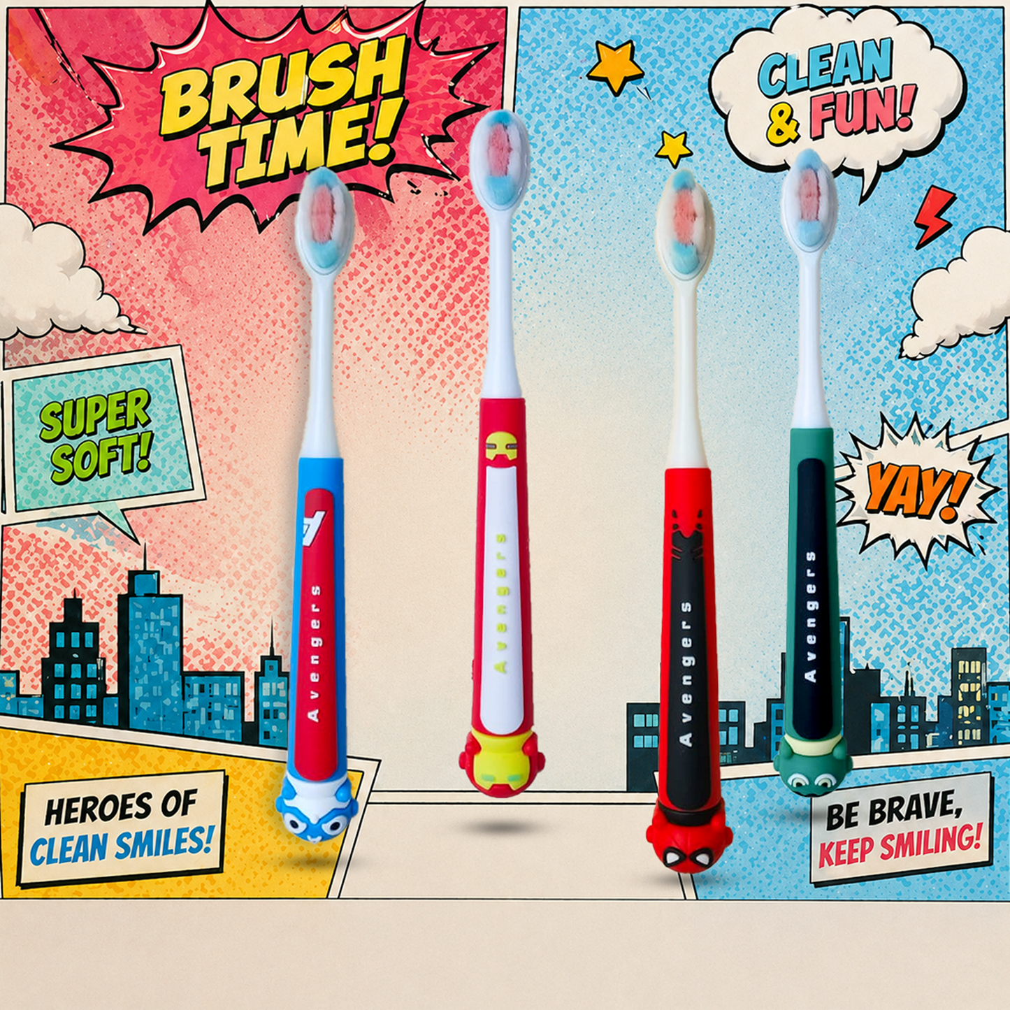 KokoSmile Superhero Kids Toothbrush
